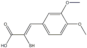 ALPHA-MERCAPTO-BETA-(3,4DIMETHOXYPHENYL)ACRYLICACID Structure