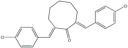 2,8-BIS(4-CHLOROBENZYLIDENE)-CYCLOOCTANONE Structure