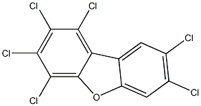 DIBENZOFURAN,1,2,3,4,7,8-HEXACHLORO- Structure