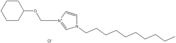 1-DECYL-3-CYCLOHEXYLOXYMETHYLIMIDAZOLIUMCHLORIDE,,结构式