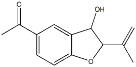 2-ISOPROPENYL-3-HYDROXY-5-ACETYL-2,3-DIHYDROBENZOFURAN Structure