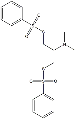 S,S'-(2-(DIMETHYLAMINO)TRIMETHYLENE)BIS(BENZENETHIOSULPHONATE),,结构式