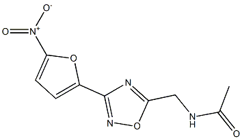 N-((3-(5-NITRO-2-FURYL)-1,2,4-OXADIAZOL-5-YL)METHYL)-ACETAMIDE Structure