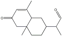 2-(4a,8-Dimethyl-6-ox-1,2,3,4,4a,5,6,8a-octahydro-naphthalen-2-yl)-propionaldehyde Struktur
