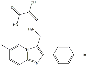 [2-(4-Bromophenyl)-6-methylimidazo[1,2-a]pyridin-3-yl]methylamineoxalicacidsalt,,结构式