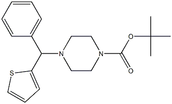 1-[(1,1-Dimethylethoxy)carbonyl]-4-[phenyl(2-thienyl)methyl]piperazine,,结构式