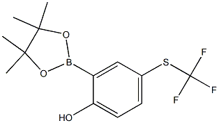 2-(4,4,5,5-Tetramethyl-1,3,2-dioxaborolan-2-yl)-4-(trifluoromethylthio)phenol 结构式