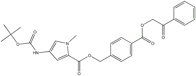 4-tert-Butoxycarbonylamino-1-methyl-1H-pyrrole-2-carboxylicacid4-(2-oxo-2-phenyl-ethoxycarbonyl)benzylester|