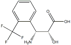 (2R,3R)-3-Amino-2-hydroxy-3-(2-trifluoromethyl-phenyl)-propanoic acid,,结构式