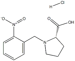 (R)-alpha-(2-nitro-benzyl)-proline hydrochloride Struktur