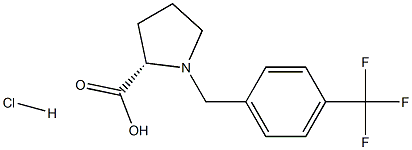 (R)-alpha-(4-trifluoromethyl-benzyl)-proline hydrochloride 化学構造式