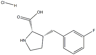 (R)-gamma-(3-fluoro-benzyl)-L-proline hydrochloride Struktur