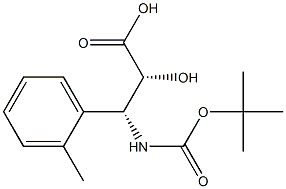 N-Boc-(2R,3R)-3-Amino-2-hydroxy-3-(2-methyl-phenyl)-propanoic acid 结构式