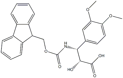 N-Fmoc-(2R,3R)-3-Amino-2-hydroxy-3-(3,4-dimethoxy-phenyl)-propanoic acid Struktur