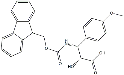 N-Fmoc-(2R,3R)-3-Amino-2-hydroxy-3-(4-methoxy-phenyl)-propanoic acid Structure