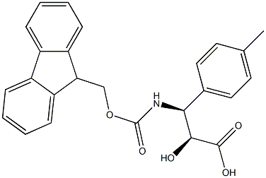 N-Fmoc-(2S,3S)-3-Amino-2-hydroxy-3-(4-methyl-phenyl)-propanoic acid,,结构式
