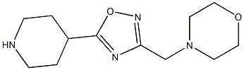 4-(5-Piperidin-4-yl-[1,2,4]oxadiazol-3-ylmethyl)-morpholine,,结构式