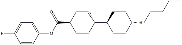 4-fluorophenyl trans-4-(trans-4-pentylcyclohexyl)cyclohexanecarboxylate,,结构式