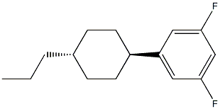 Trans-4-propylcyclohexyl-3,5-difluorobenzene Struktur