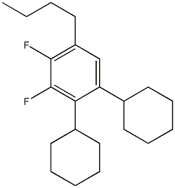 Trans-butylcyclohexylcyclohexyl-3,4-difluorobenzene Struktur