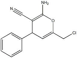 6-Amino-2-chloromethyl-5-cyano-4-phenyl-4H-pyran- Structure