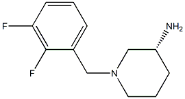 (3R)-1-(2,3-difluorobenzyl)piperidin-3-amine 结构式
