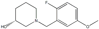 (3R)-1-(2-fluoro-5-methoxybenzyl)piperidin-3-ol Struktur