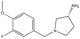 (3R)-1-(3-fluoro-4-methoxybenzyl)pyrrolidin-3-amine Struktur