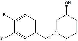 (3S)-1-(3-chloro-4-fluorobenzyl)piperidin-3-ol,,结构式