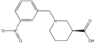 (3S)-1-(3-nitrobenzyl)piperidine-3-carboxylic acid Structure