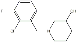 1-(2-chloro-3-fluorobenzyl)piperidin-3-ol Struktur