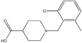 1-(2-chloro-6-methylbenzyl)piperidine-4-carboxylic acid Structure