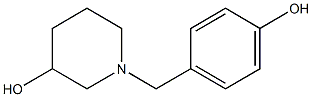 1-(4-hydroxybenzyl)piperidin-3-ol 结构式