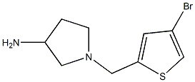 1-[(4-bromothiophen-2-yl)methyl]pyrrolidin-3-amine,,结构式