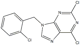 2,6-dichloro-9-(2-chlorobenzyl)-9H-purine,,结构式