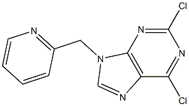 2,6-dichloro-9-(pyridin-2-ylmethyl)-9H-purine,,结构式