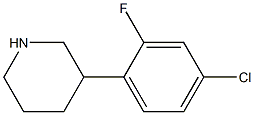 3-(4-chloro-2-fluorophenyl)piperidine Struktur