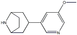 3-(5-methoxypyridin-3-yl)-8-azabicyclo[3.2.1]octane 化学構造式