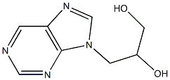 3-(9H-purin-9-yl)propane-1,2-diol,,结构式