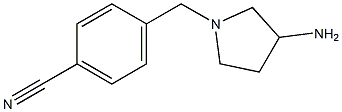 4-[(3-aminopyrrolidin-1-yl)methyl]benzonitrile,,结构式