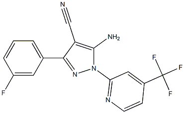 5-amino-3-(3-fluorophenyl)-1-[4-(trifluoromethyl)pyridin-2-yl]-1H-pyrazole-4-carbonitrile Structure