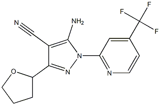 5-amino-3-(tetrahydrofuran-2-yl)-1-[4-(trifluoromethyl)pyridin-2-yl]-1H-pyrazole-4-carbonitrile