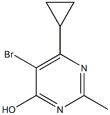 5-bromo-6-cyclopropyl-2-methylpyrimidin-4-ol Structure