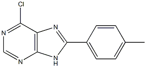 6-chloro-8-(4-methylphenyl)-9H-purine,,结构式