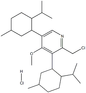 2-Chloromethyl-3,5-dimenthyl-4-methoxy
pyridine hydrochloride,,结构式