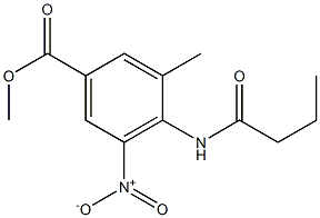 4-Butyrylamino-3-Methyl-5-Nitro-Benzoic
acid methyl ester Structure