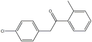 2-(4-chlorophenyl)-1-(2-methylphenyl)ethanone 化学構造式