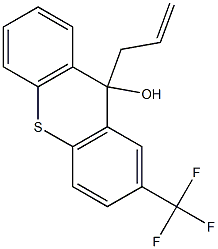 9-烯丙基-2-(三氟甲基)-9H-硫杂-9-蒽醇, , 结构式