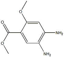 4,5-二氨基-2-甲氧基苯甲酸甲酯, , 结构式