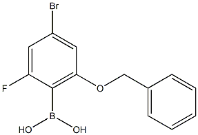 6-Benzyloxy-4-Bromo-2-fluorophenylboronicacid Struktur